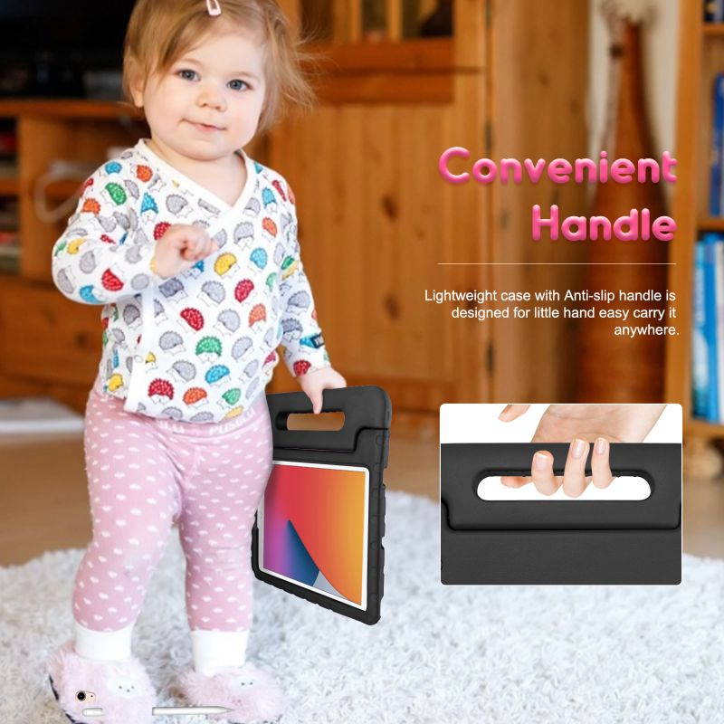 Donwell For iPad 7th Generation 8th Generation 10.2 inch 2019/2020 Cover Case for Kids Durable Shockproof Protective Handle Stand Case with Kickstands for iPad 7/8/Air 3rd Gen