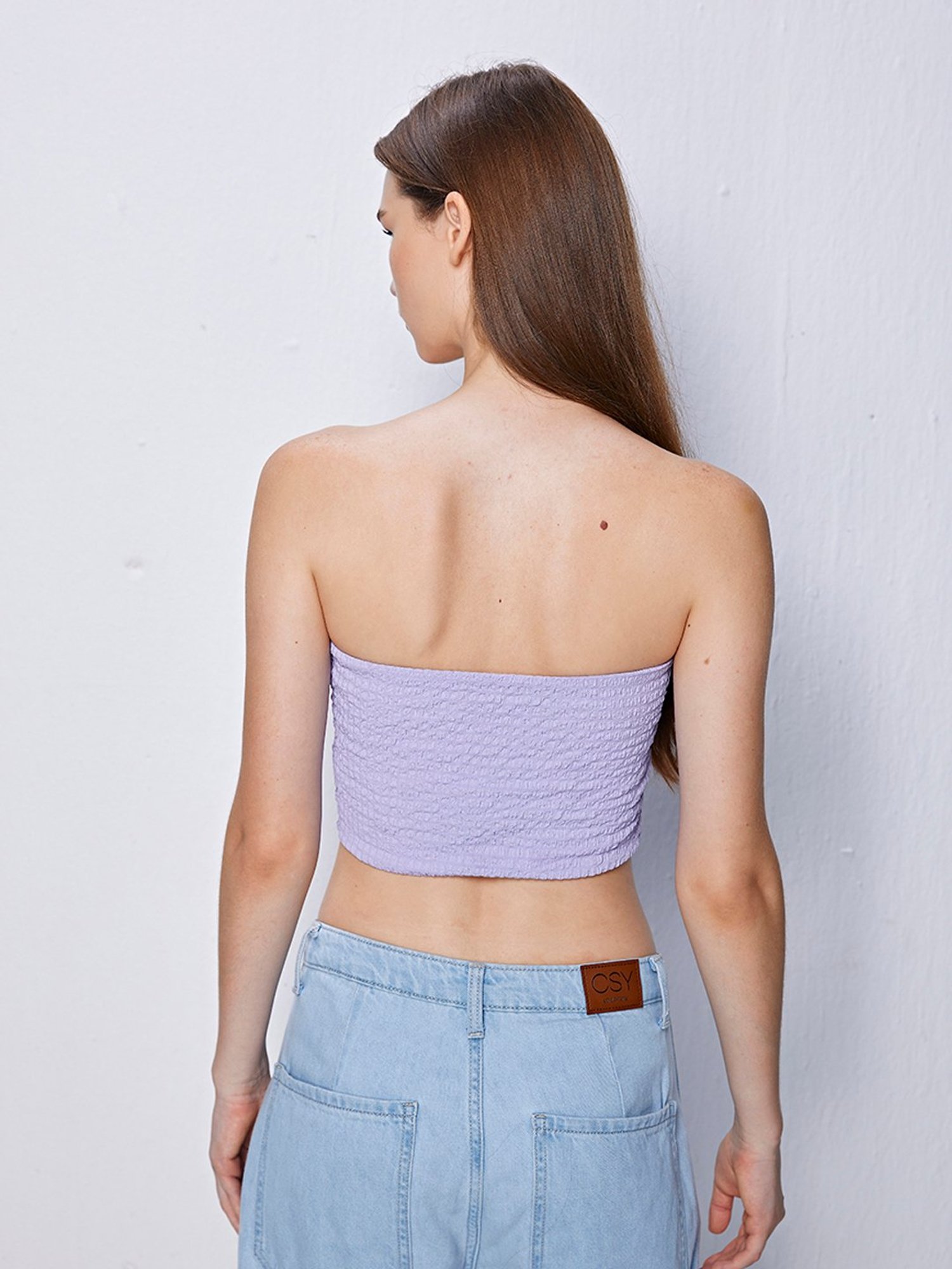 Cover Story Lavender Regular Fit Tube Top