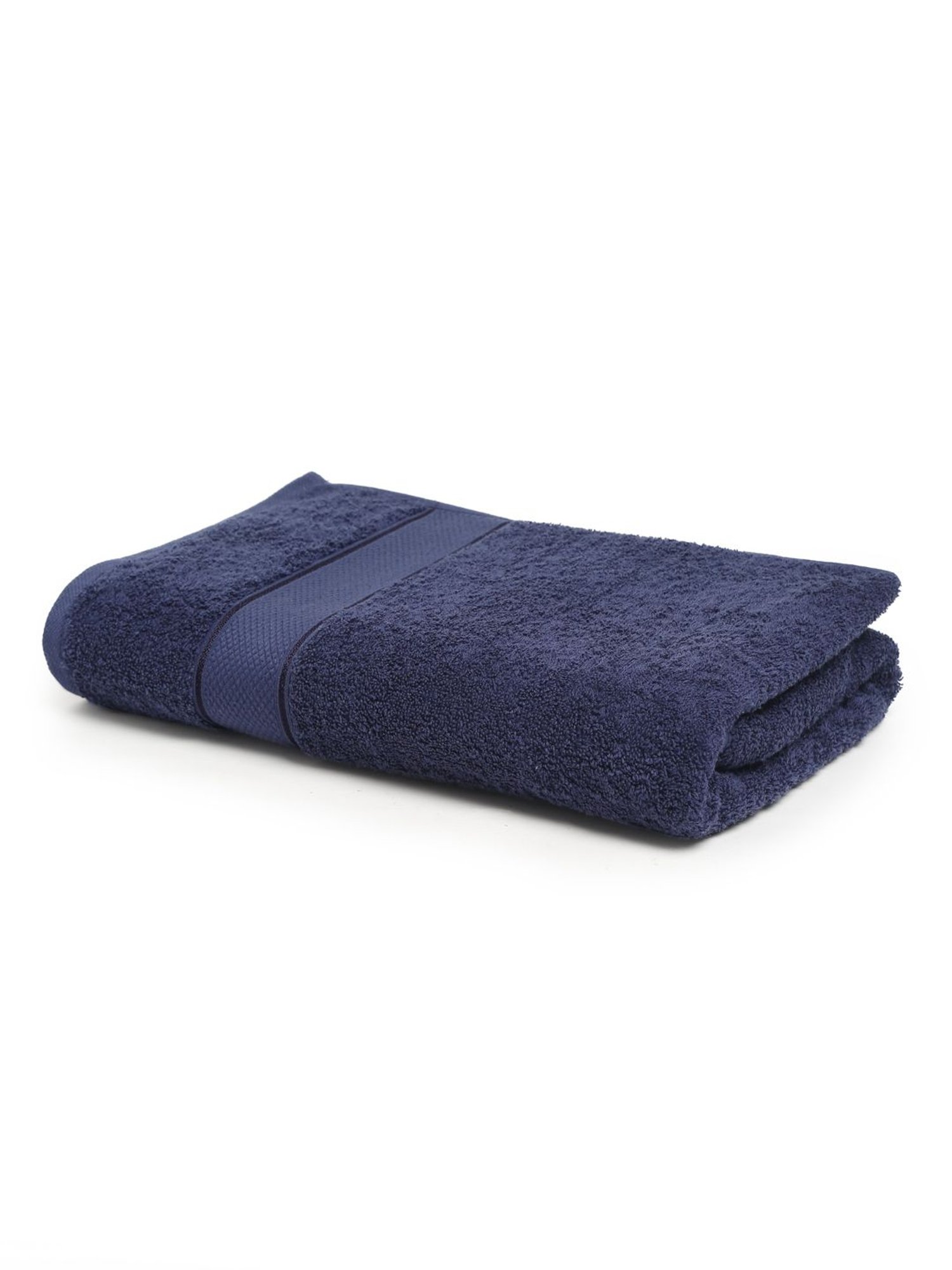 Creeva Navy Blue 525 GSM Cotton Bath Towel