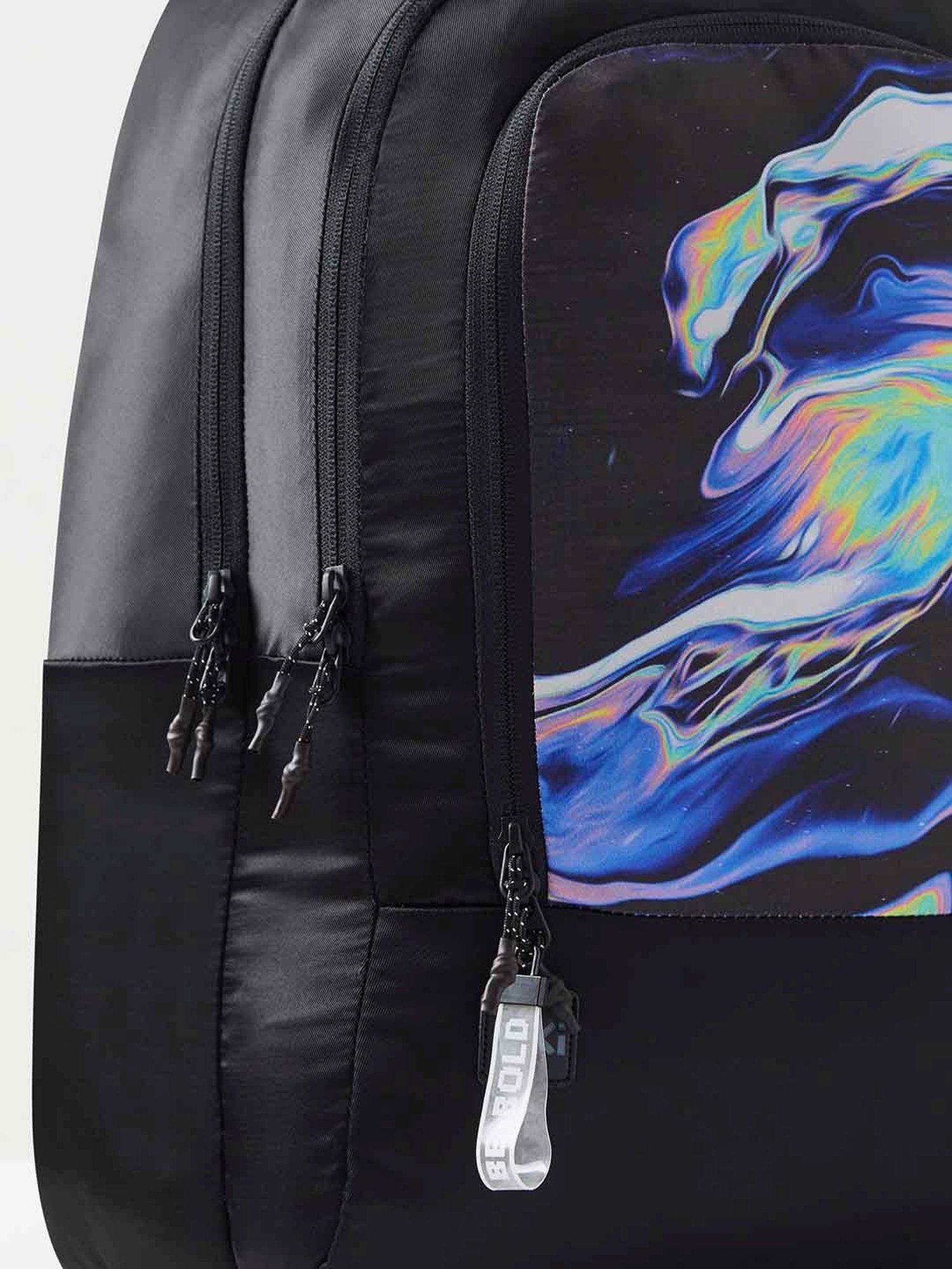 Wiki Back to School 2 Black Polyester Printed Backpack - 32 Ltrs