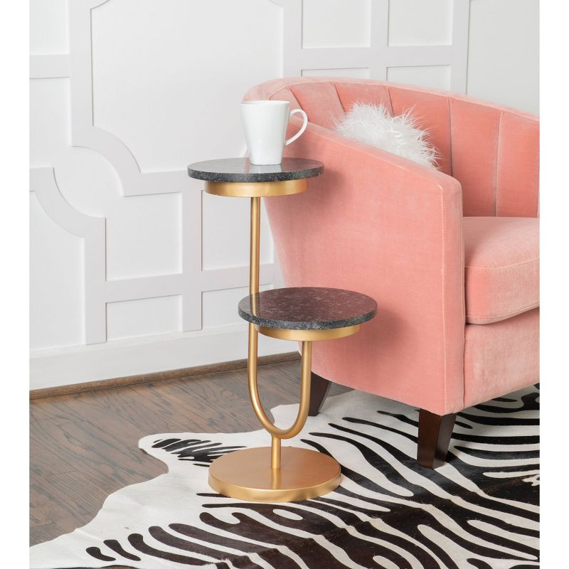 Galene Drink Table Granite Black - Powell Company