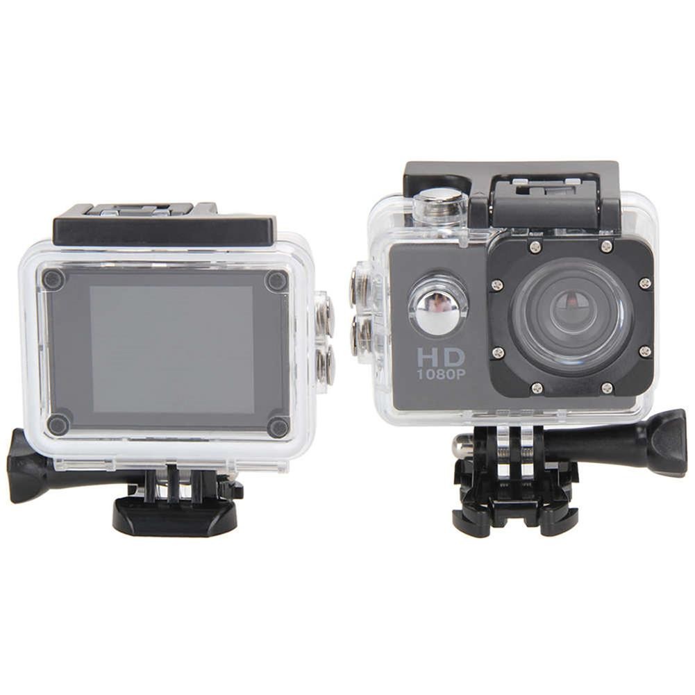 Action Camera, 720P 2 Inch LCD Screen, Waterproof Sports Cam 90 Degree Wide Angle Lens, 30m Outdoor Sports Camera DV Camcorder
