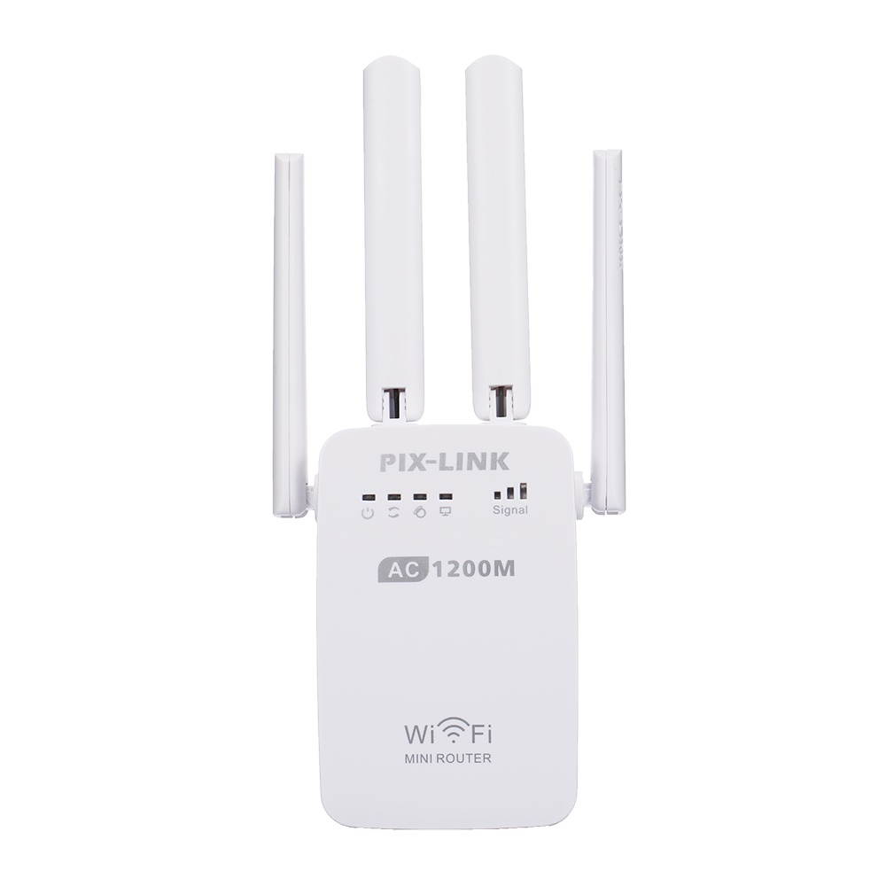 PIX-LINK AC05 1200Mbps Dual Frequency 2.4G 5G Wireless Repeater High Speed 5G Gigabit Wifi Router Antenna US Plug