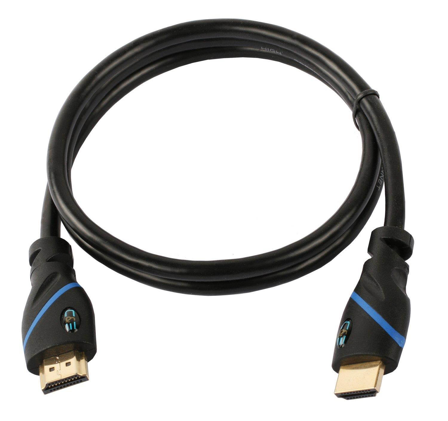 C&E 5 Pack, High Speed HDMI Cable Supports Ethernet, 3D and Audio Return [Newest Standard] 1.5 Feet, CNE574479