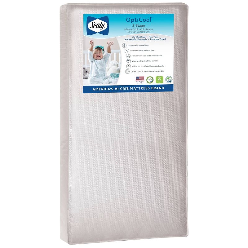 Beautyrest Platinum 2 Stage Crib and Toddler Mattress - Beige