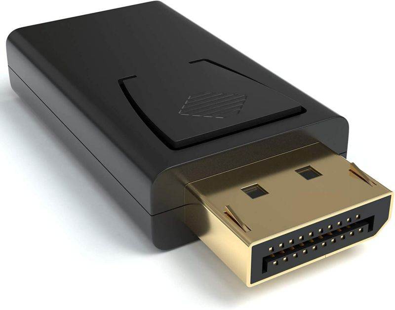 DisplayPort to HDMI Adapter | Gold-Plated DP 1.2 3D Full HD 1080p HDCP True Color Converter Compatible with HP Elitebook, Lenovo, Thinkpad, Mac, Apple