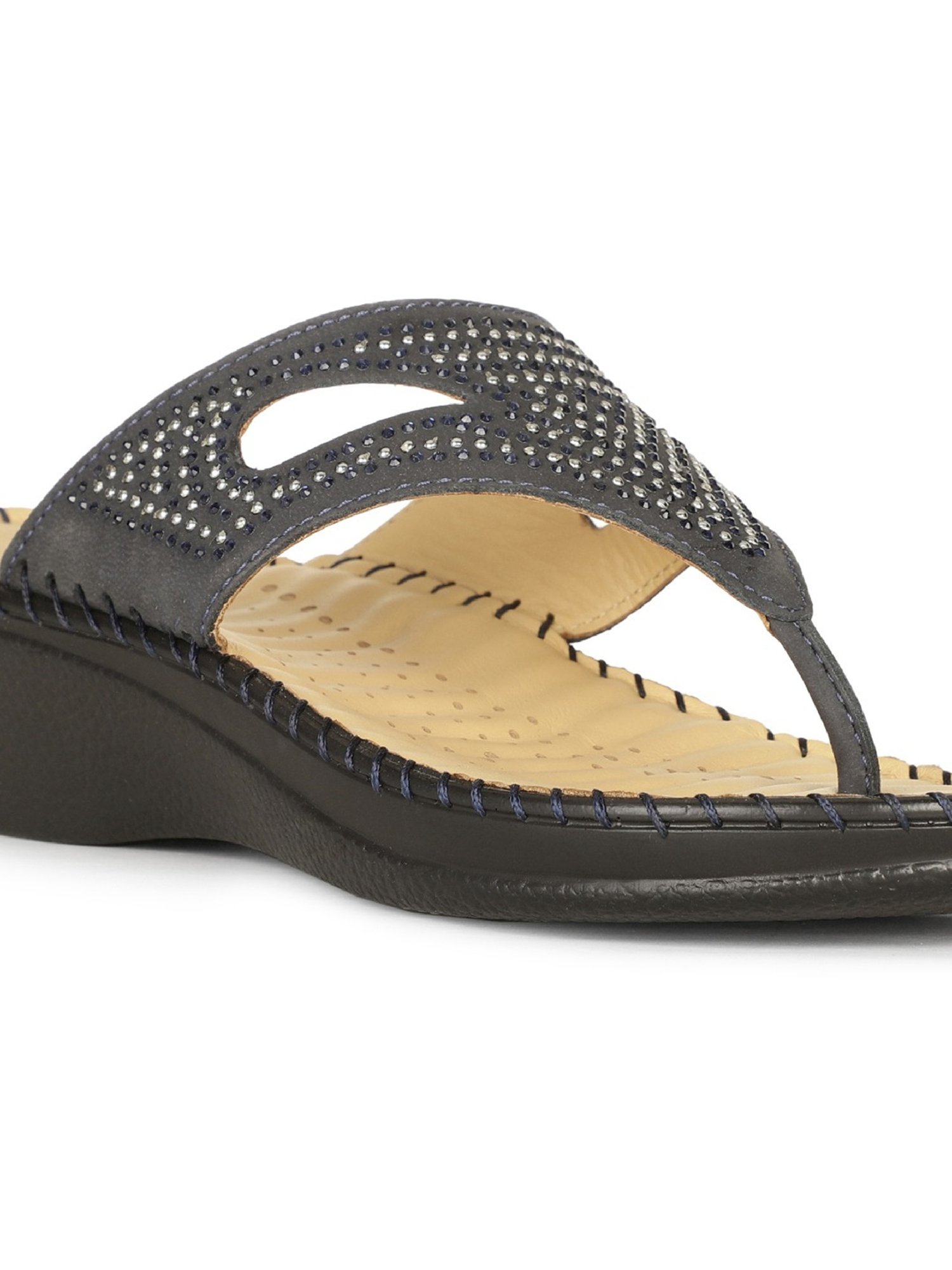 Scholl by Bata Women's Grey Thong Wedges