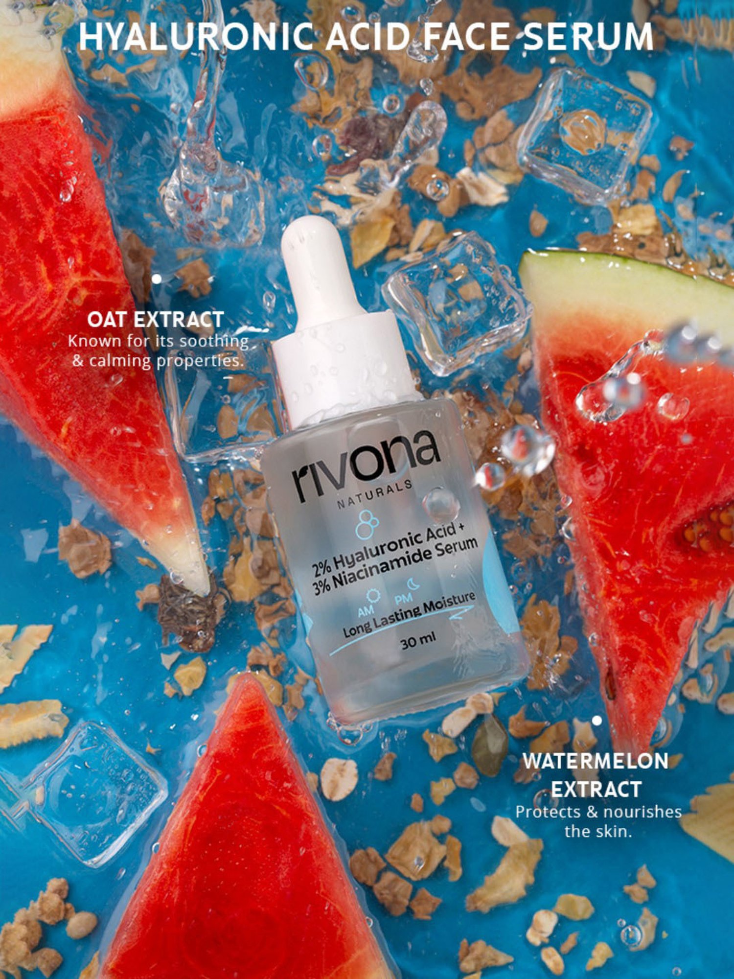 Rivona Naturals 2% Hyaluronic Acid + 3% Niacinamide Serum - 30 ml