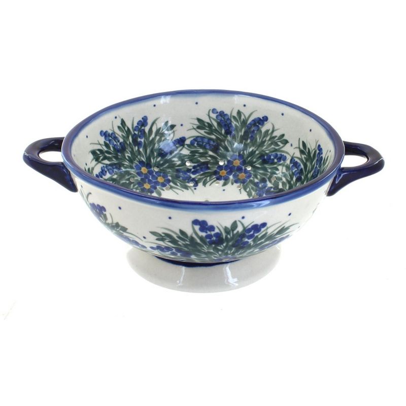 Blue Rose Polish Pottery Hyacinth Colander
