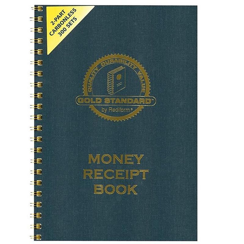 Rediform Money Receipt Book 7 x 2 3/4 Carbonless Duplicate Twin Wire 300 Sets/Book 8L810