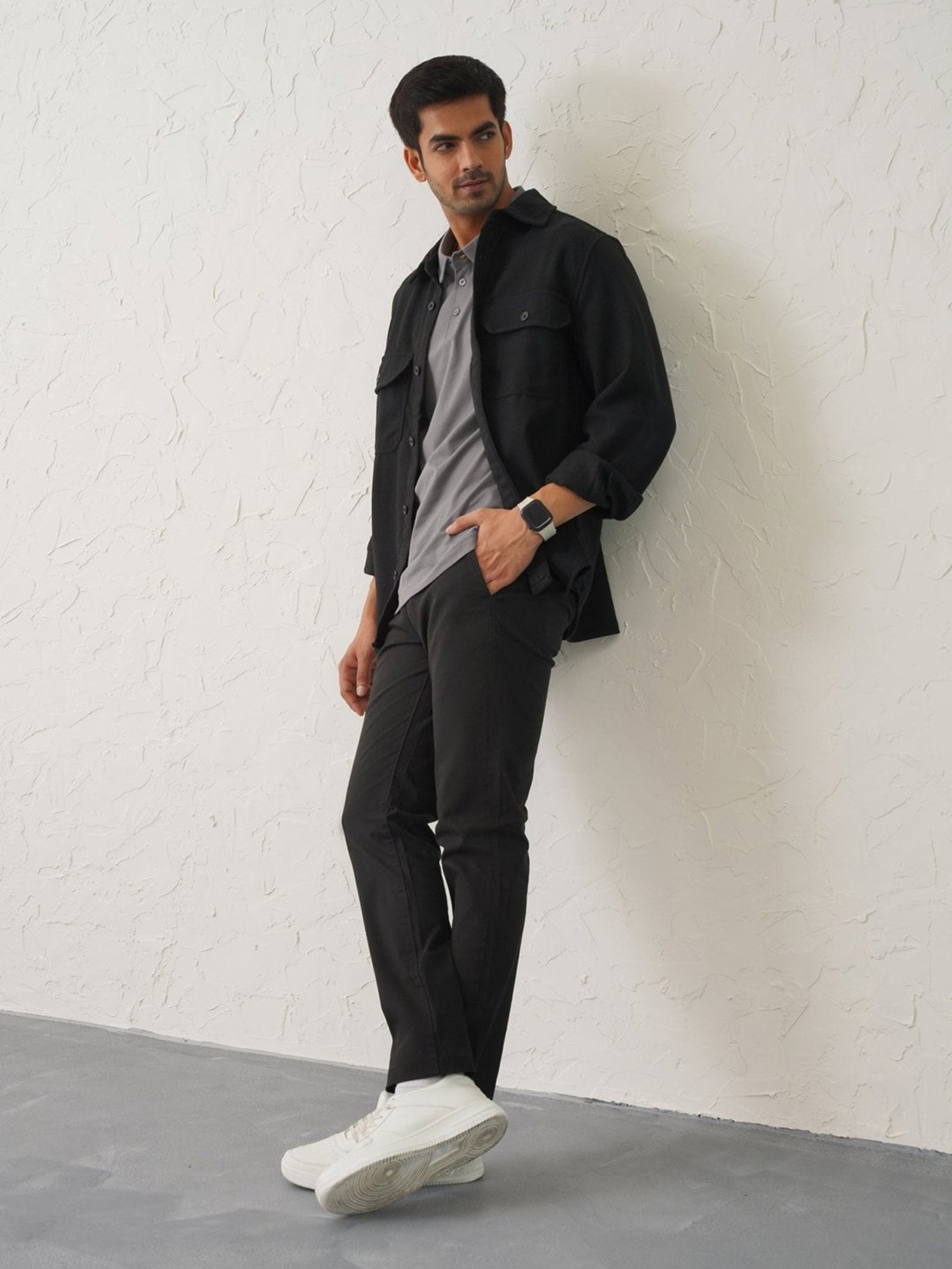 MinusOne Black Slim Fit Chinos