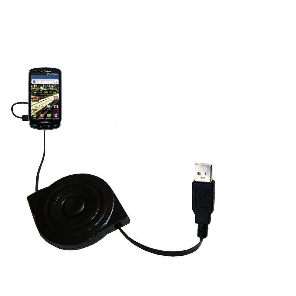 Gomadic compact and retractable USB Charge cable for Samsung Stealth / Stealth V - USB Power Port Ready design and uses TipExchange