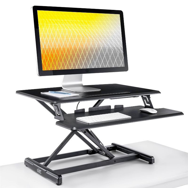 30" Airlift Gas Spring Standing Desk Converter Black - Seville Classics