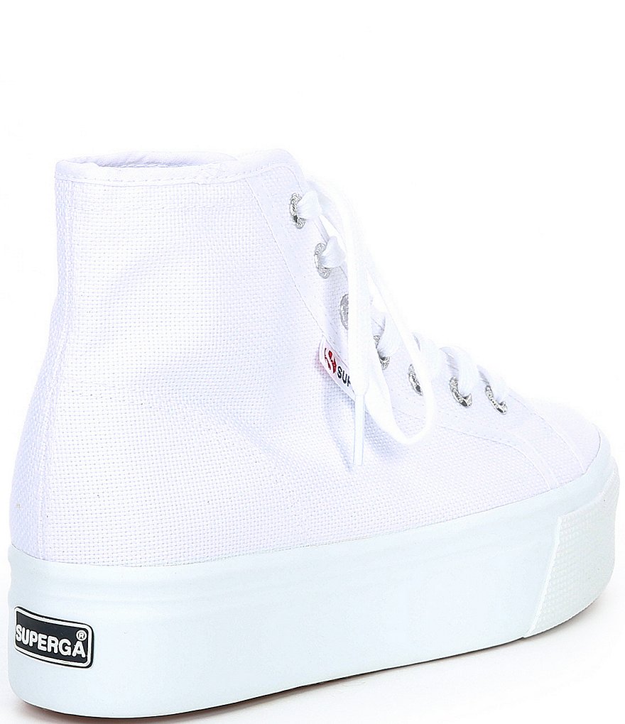 Superga Women's 2705 Canvas High Top Flatform Lace-Up Sneakers