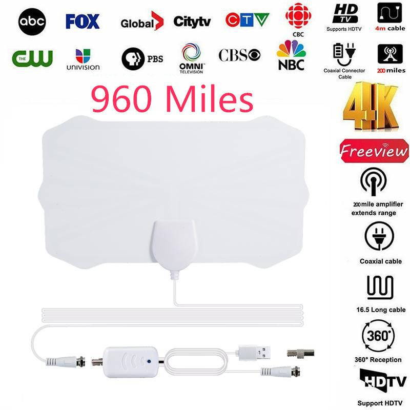4K HD Antena Digital Antenna TV Digital HDTV 1080p Skywire Indoor 200 Miles Range