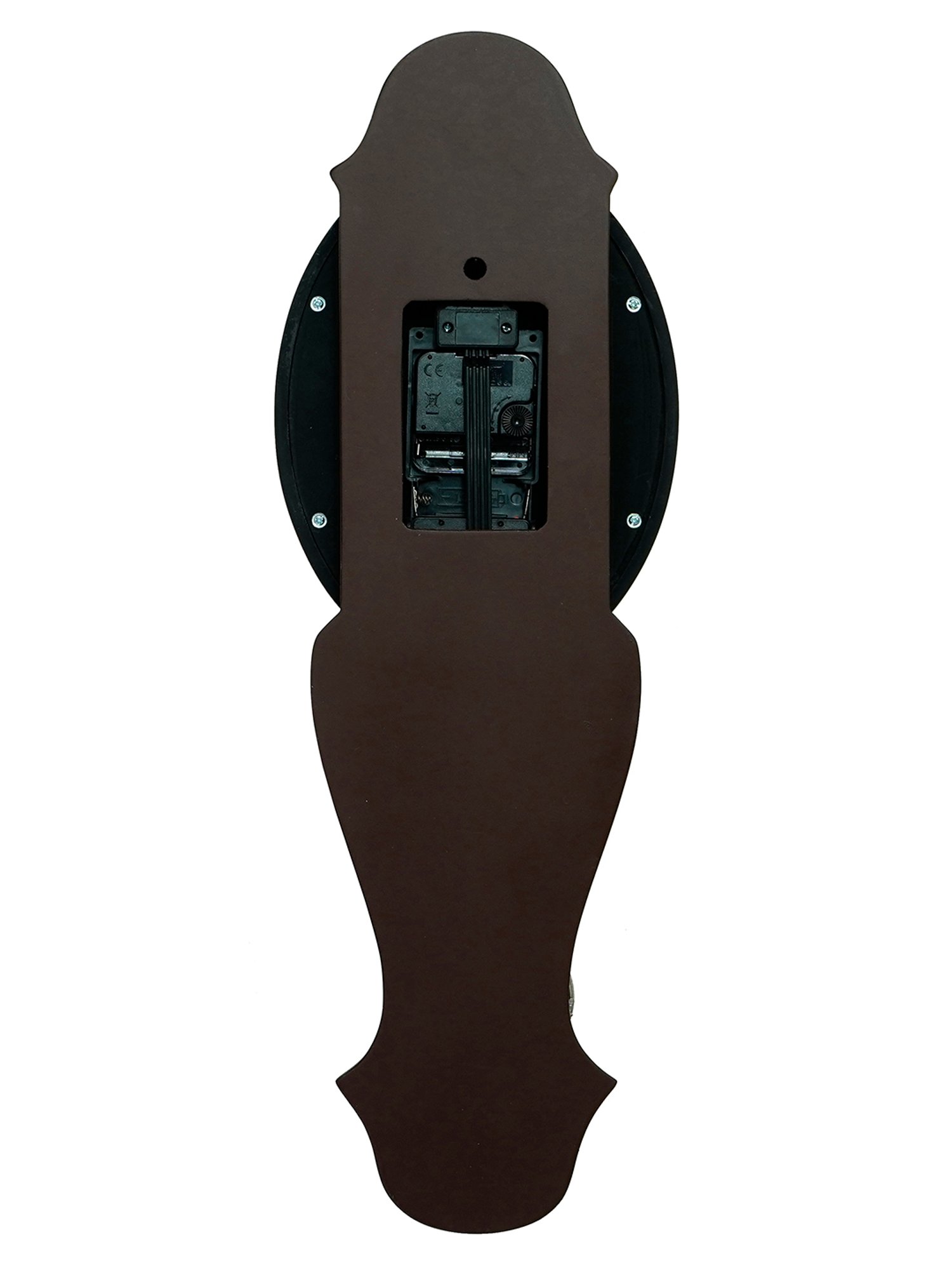 CHRONIKLE Elegant Vertical Brown Wood Wall Clock