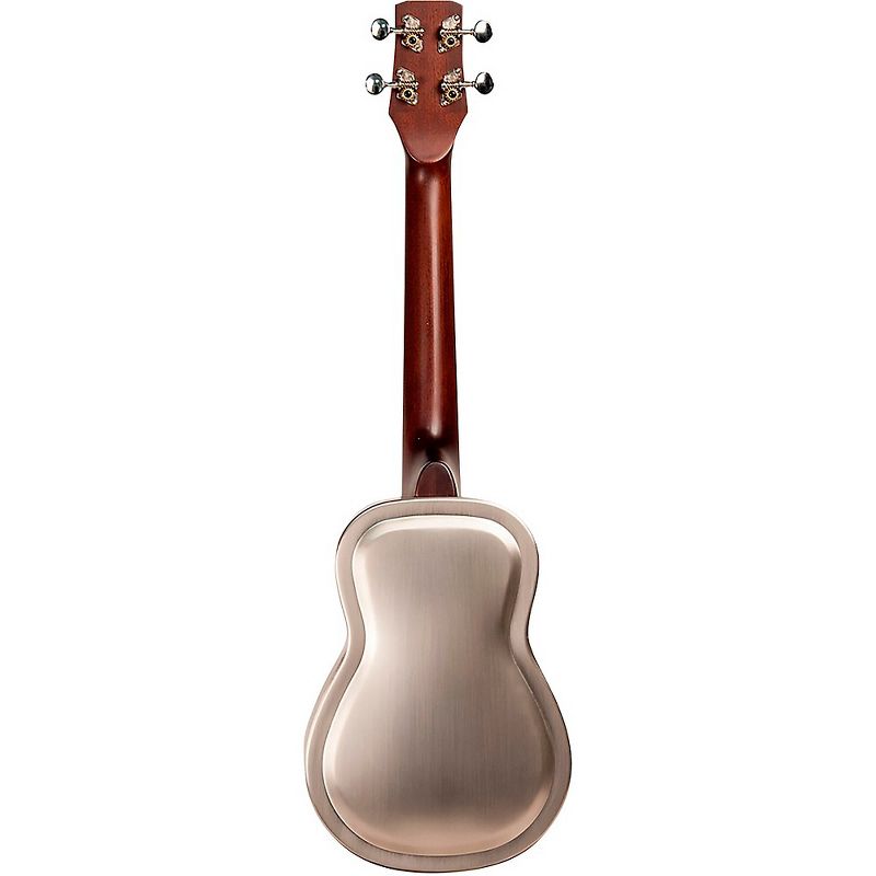 Gold Tone Left-Handed Tenor-Scale Metal Body Resonator Ukulele with Gig Bag Natural