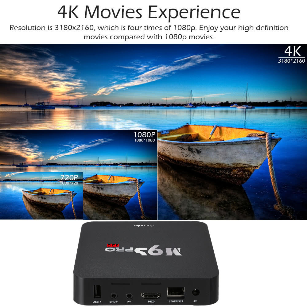 Docooler M9S-PRO Smart Android 6.0 TV Box Amlogic S905X 3G / 32G