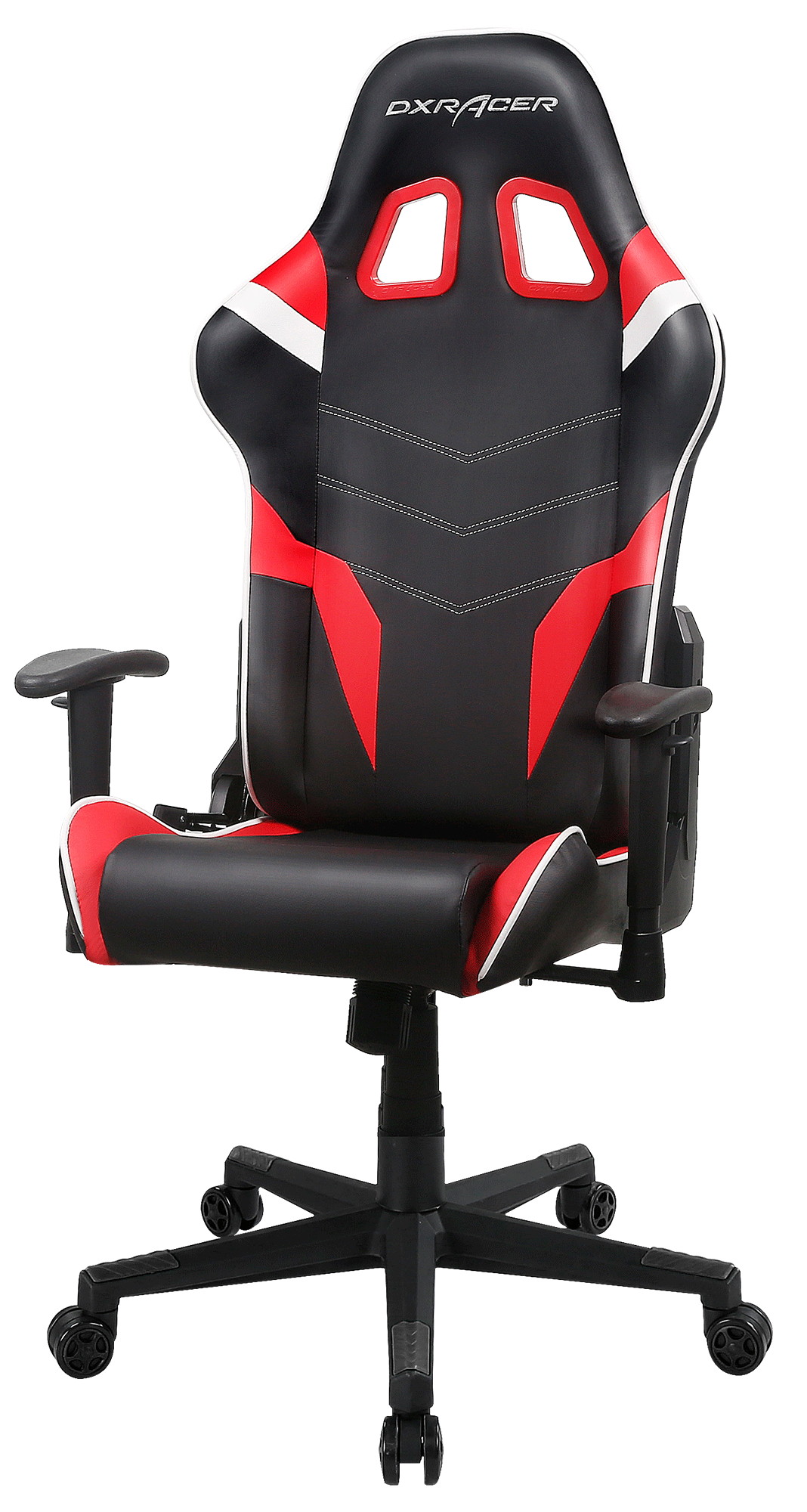 DXRacer Ergonomically Modular Gaming Chair P Series - PC188 - Black, Red and White