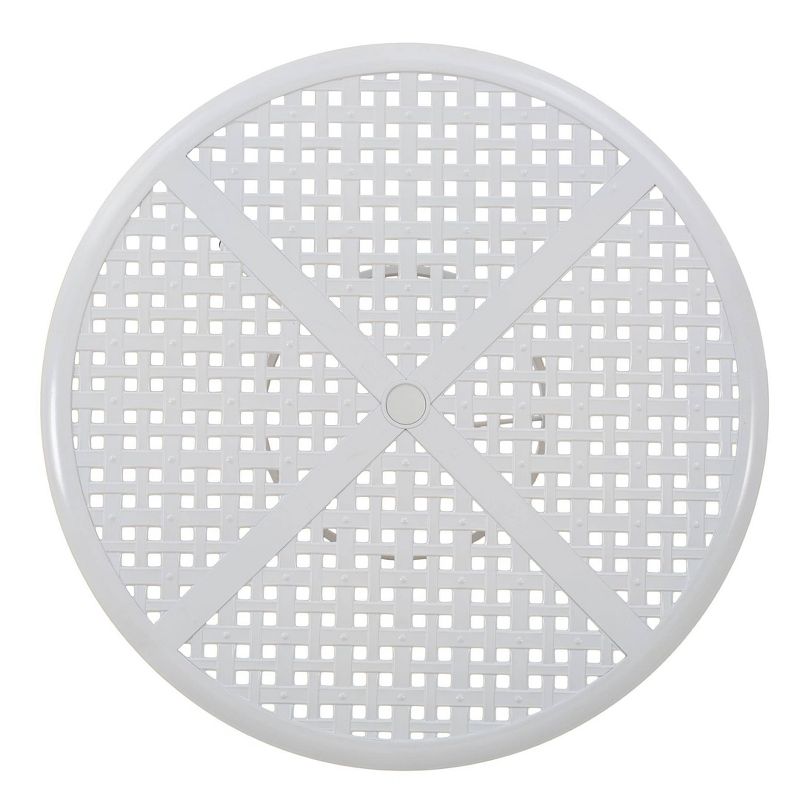 Kupperswick 5pc Steel Outdoor Patio Dining Set with Removable Cushions and Umbrella White - Sunjoy