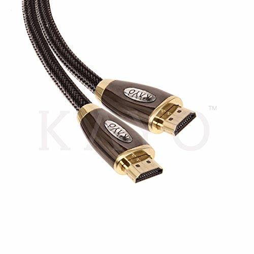 4K HDMI Cable -KAYO High Speed HDMI 2.0 Cable 18Gbps[Supports 4K HDR,UHD,3D,2160P,1080P,Ethernet] -Premium Nylon Braided HDMI Cord-Audio Return(ARC),Xbox 360,PS4/PS3,MacBook,Apple TV,Roku (25FT -2PK)