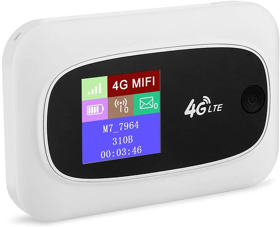 KuWFi 4G LTE Mobile WiFi Hotspot Travel Router Partner Wireless SIM Routers with SD SIM Card Slot Support LTE FDD/TDD Work for USA/CA/MX Europe Africa Asia Oceania Almost Universal