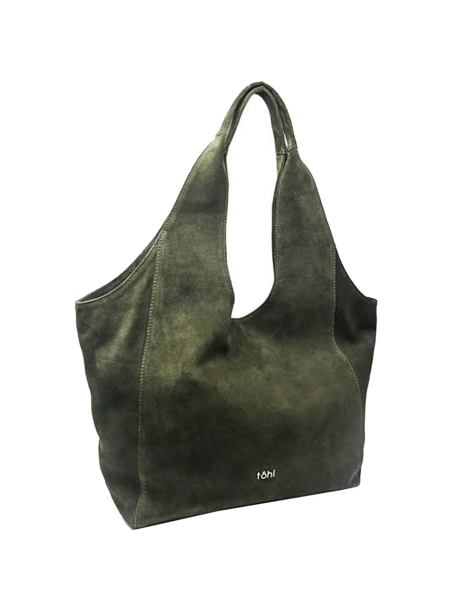 Tohl Green Solid Large Hobo Handbag