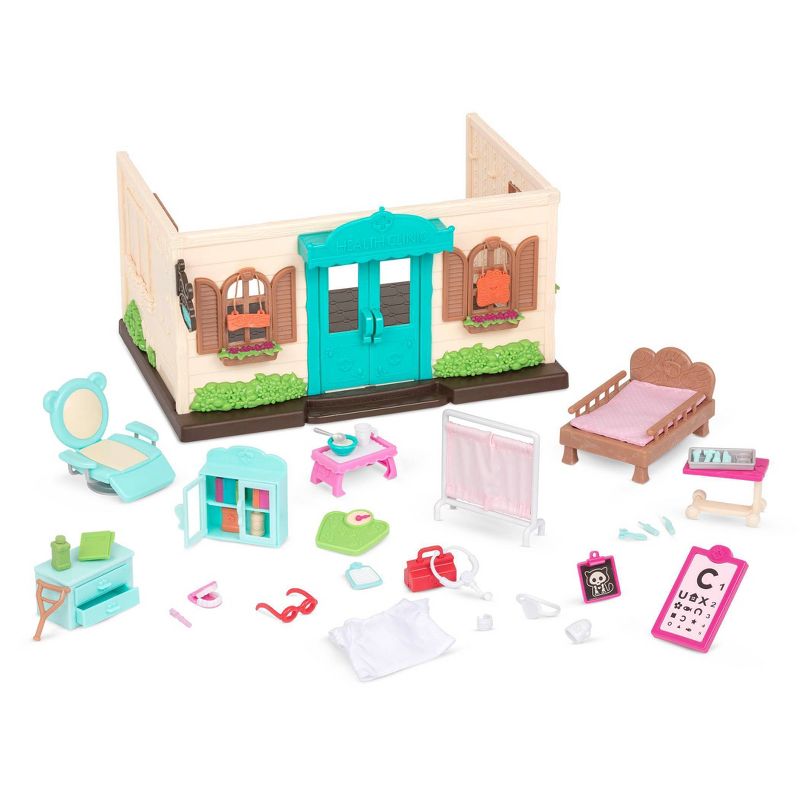 Li'l Woodzeez Doctor Playset with Accessories 35pc - Walk-In Health Clinic