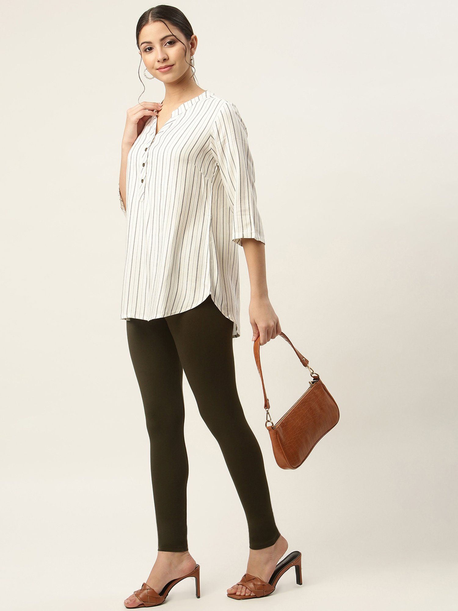 Ms.Lingies Green Cotton Leggings