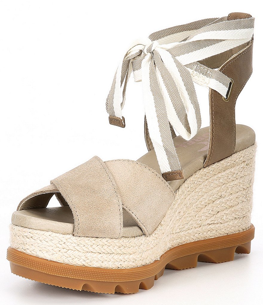 Sorel Joanie II High Ankle Lace Wedge Sandals
