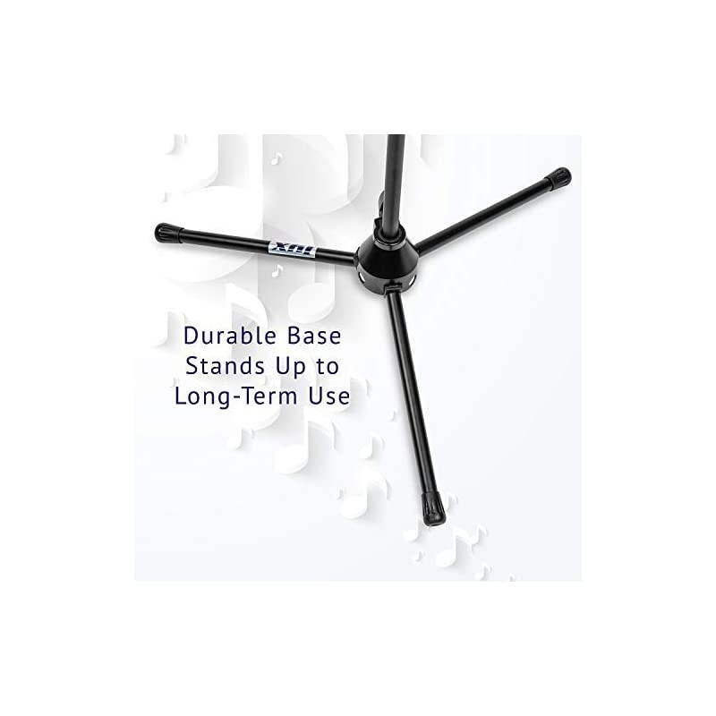 Microphone Stand Boom Arm Tilting Rotating Floor Podium Stage or Studio Strong Durable And Foldable Height 38.5"- 66" Extends Arm to 29 3/8" Comes With 3/8" and 5/8" mount Adapters&hellip;