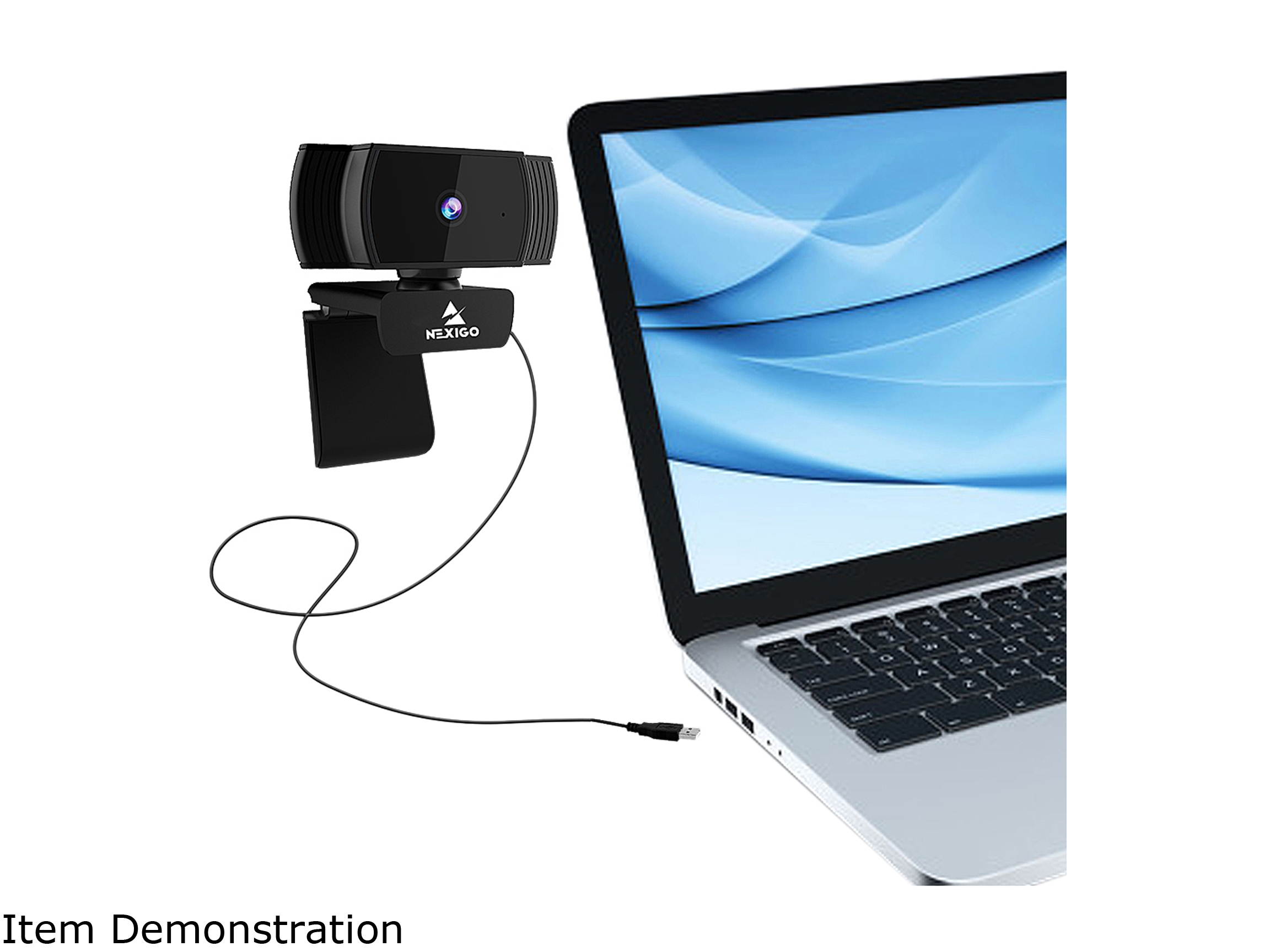 NexiGo AutoFocus 1080p Webcam with Stereo Microphone, Privacy Cover and Software Control, N930AF FHD USB Web Camera, Compatible with Zoom/Skype/Teams/Webex, PC Mac Desktop