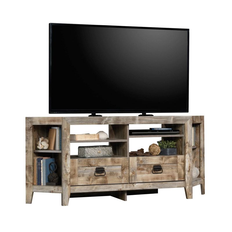 Granite Trace Corner Entertainment Credenza Rustic Cedar - Sauder