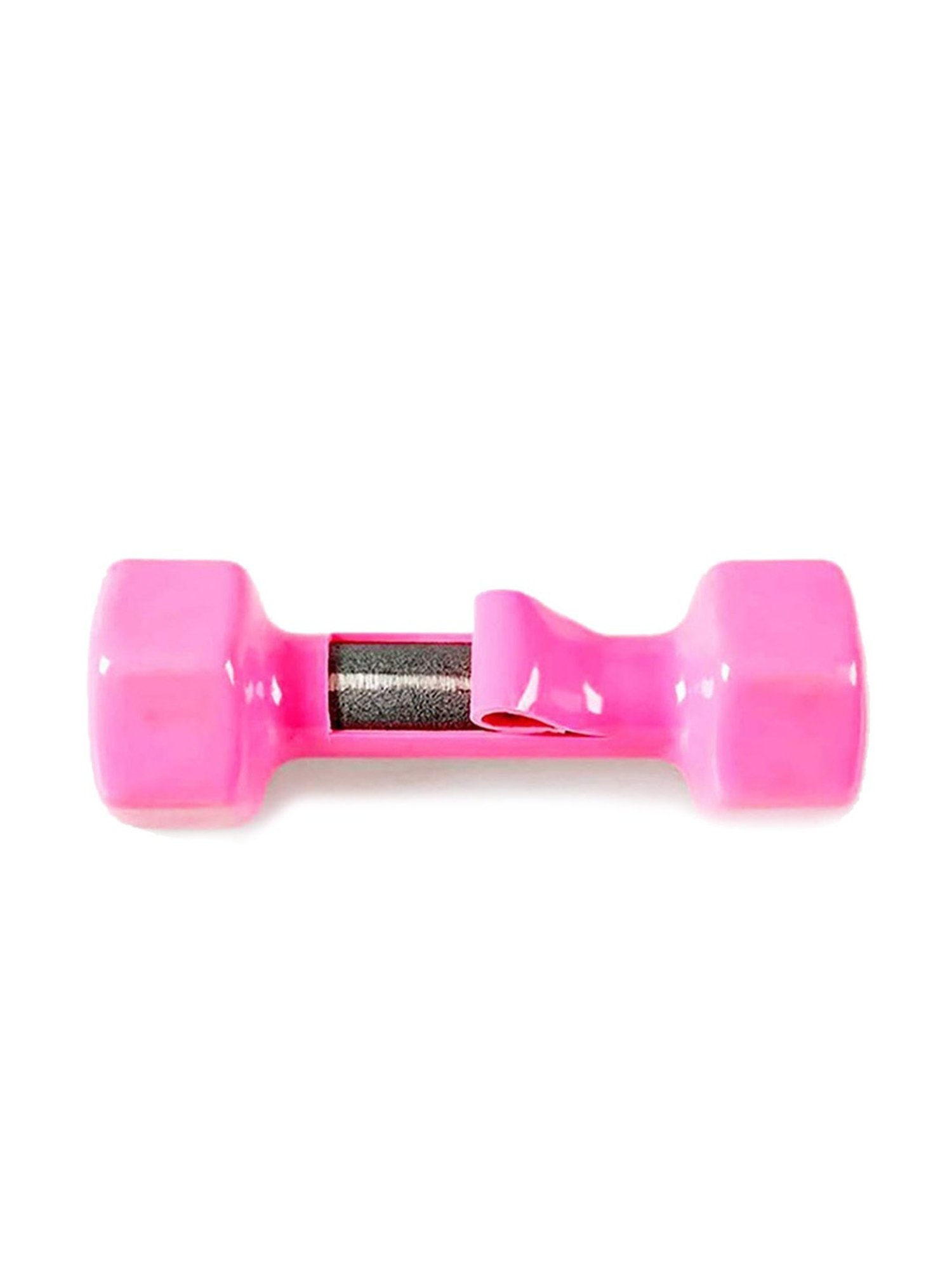 KAKSS Cast Iron Vinyl Coated Dumbbells (Pink) Size - 5KG