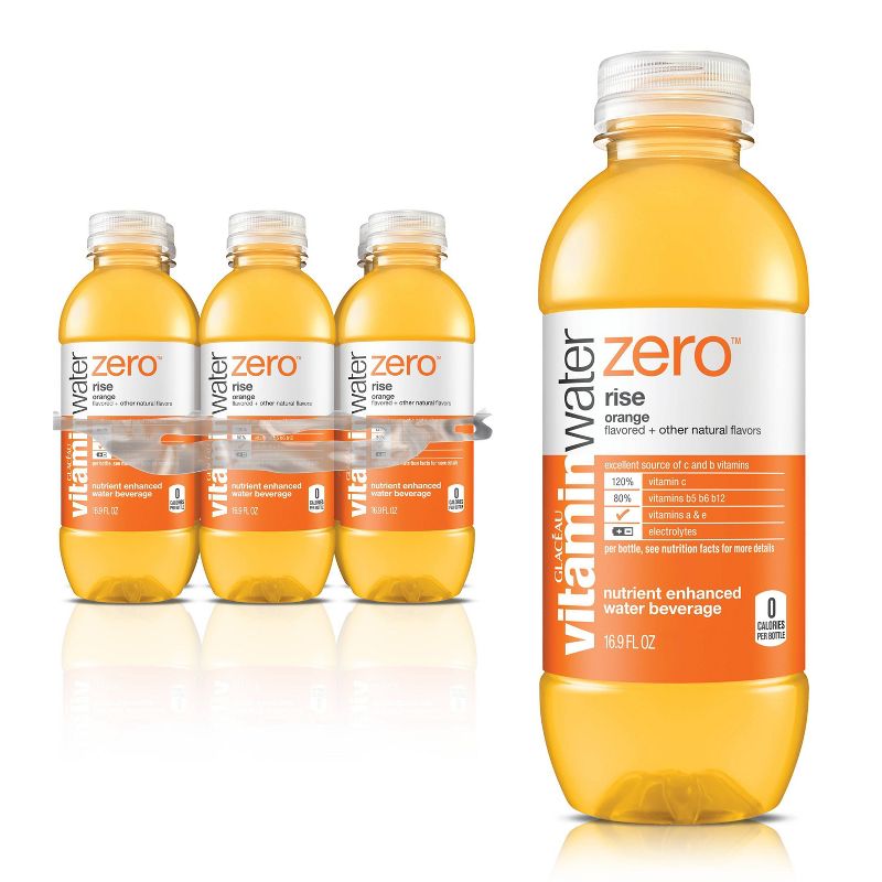 vitaminwater zero rise orange - 6pk/16.9 fl oz Bottles