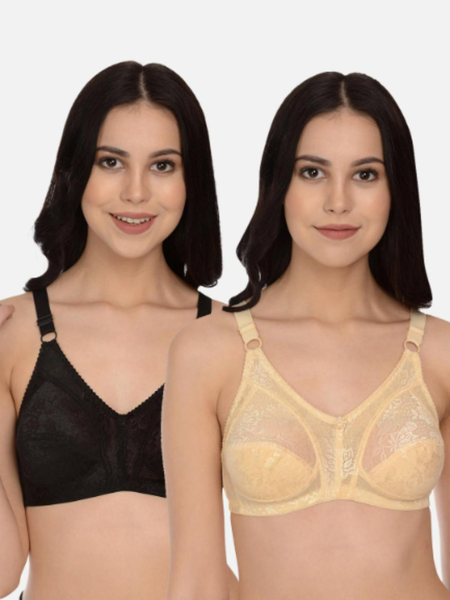 Mod & Shy Multi Lace Print Bra Set