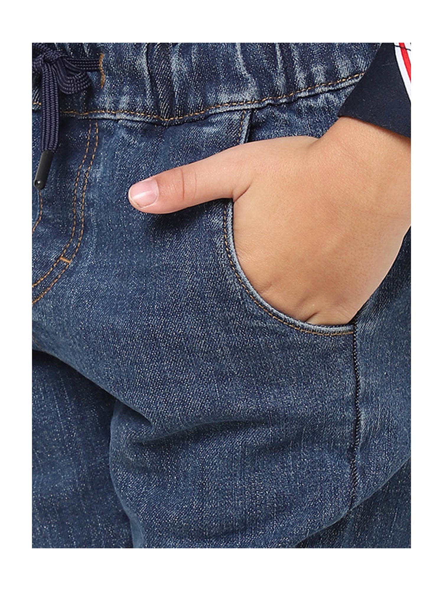 Pepe Jeans Boys Dark Blue Solid Jeans