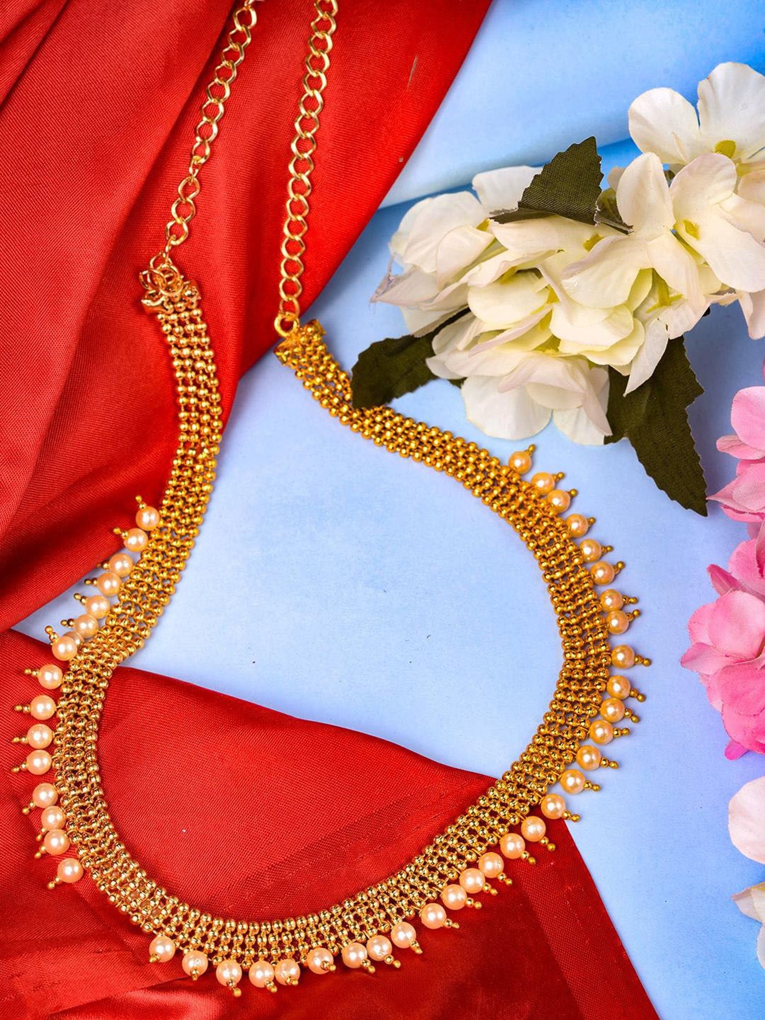 Saraf Rs Jewellery Gold Plated Beaded Kamarbandh