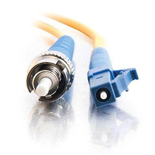 C2G/Cables to Go 37114 LC-ST 9/125 OS1 Simplex Single-Mode PVC Fiber Optic Cable (2 Meters, Yellow)