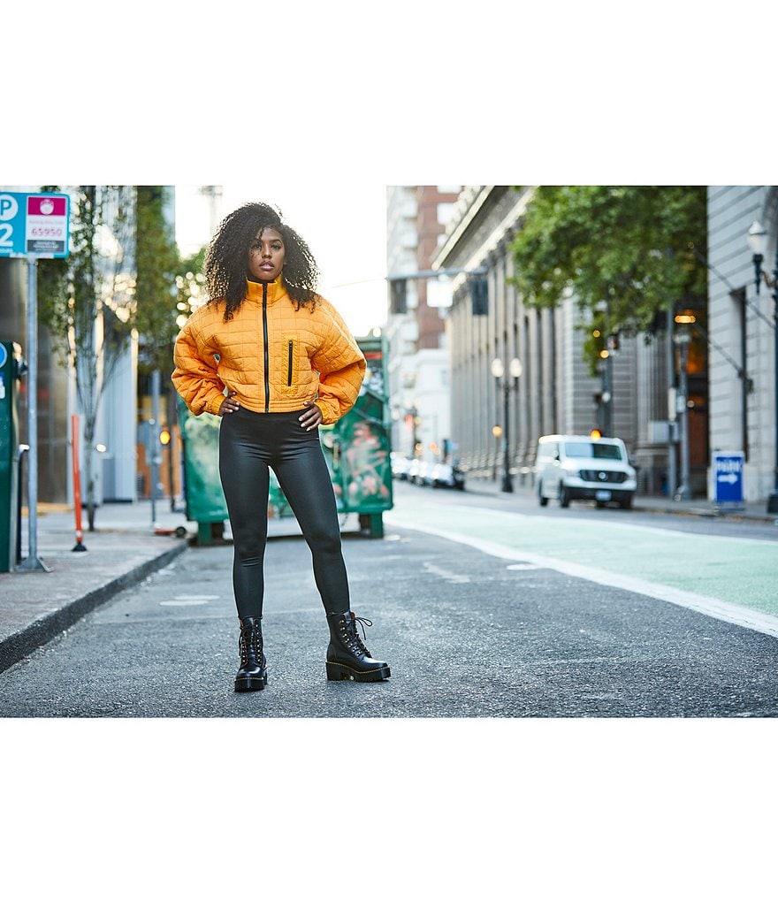 Dr. Martens Leona Smooth Leather Lug Sole Combat Boots