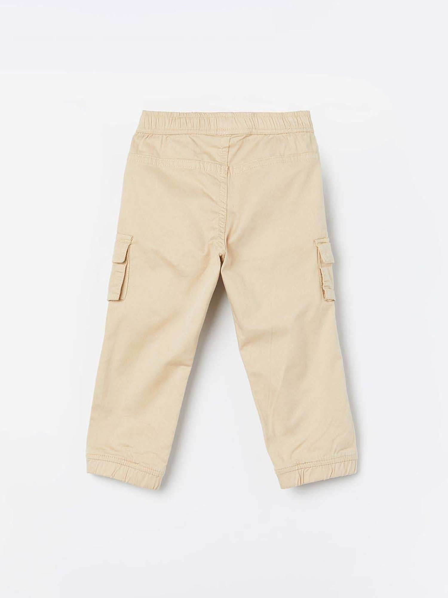 Juniors by Lifestyle Boys Beige Cotton Solid Woven Bottom