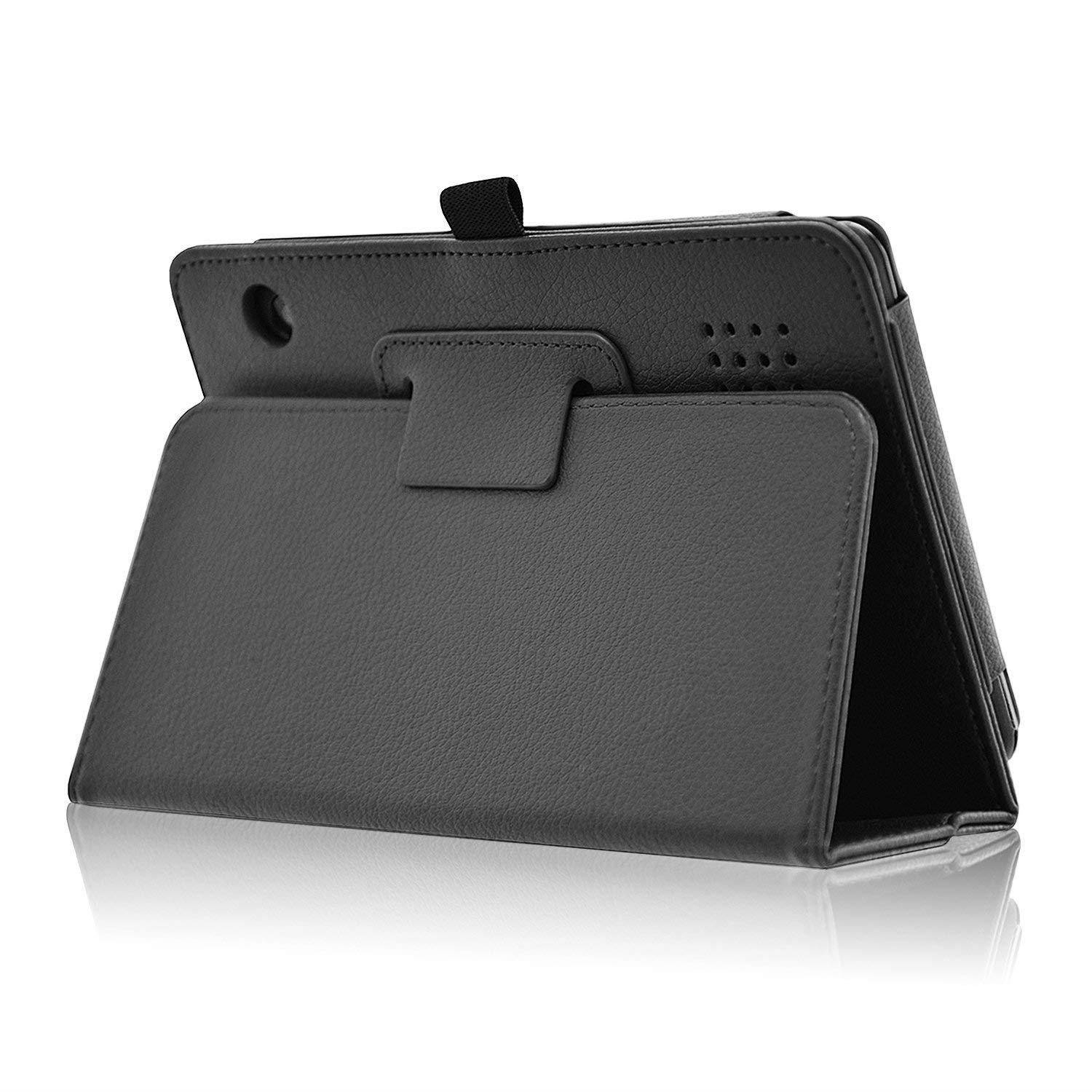 ACdream RCA Voyager 7 Case, Folio Premium PU Leather Cover Case for RCA Voyager (2016, 2017)/RCA Voyager II/RCA Voyager III RCA/RCA Voyager Pro 7" Android Tablet, Black