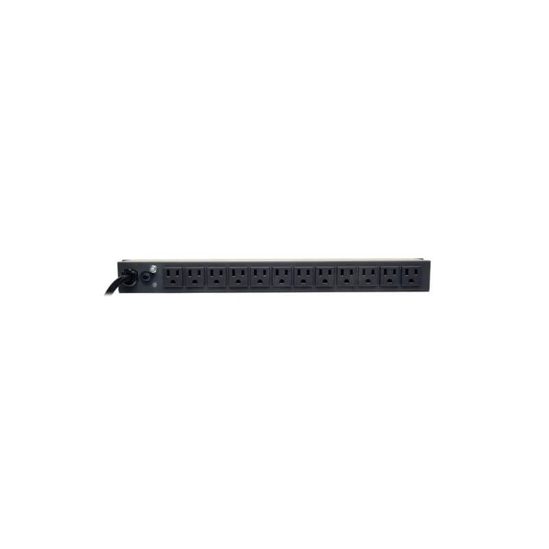Metered PDU, 15A, 13 Right-Angle Outlets (5-15R), 120V, 5-15P, 100-127V Input, 15 ft. Cord, 1U Rack-Mount Power (PDUMH15-RA) Black