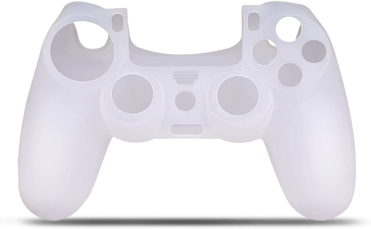 TNP PS4 Controller Case (White) - Soft Anti-Slip Silicone Grip Case Protective Shell Cover Skin for Sony Playstation 4 PS4 Wireless Game Gaming Controller [Playstation 4]
