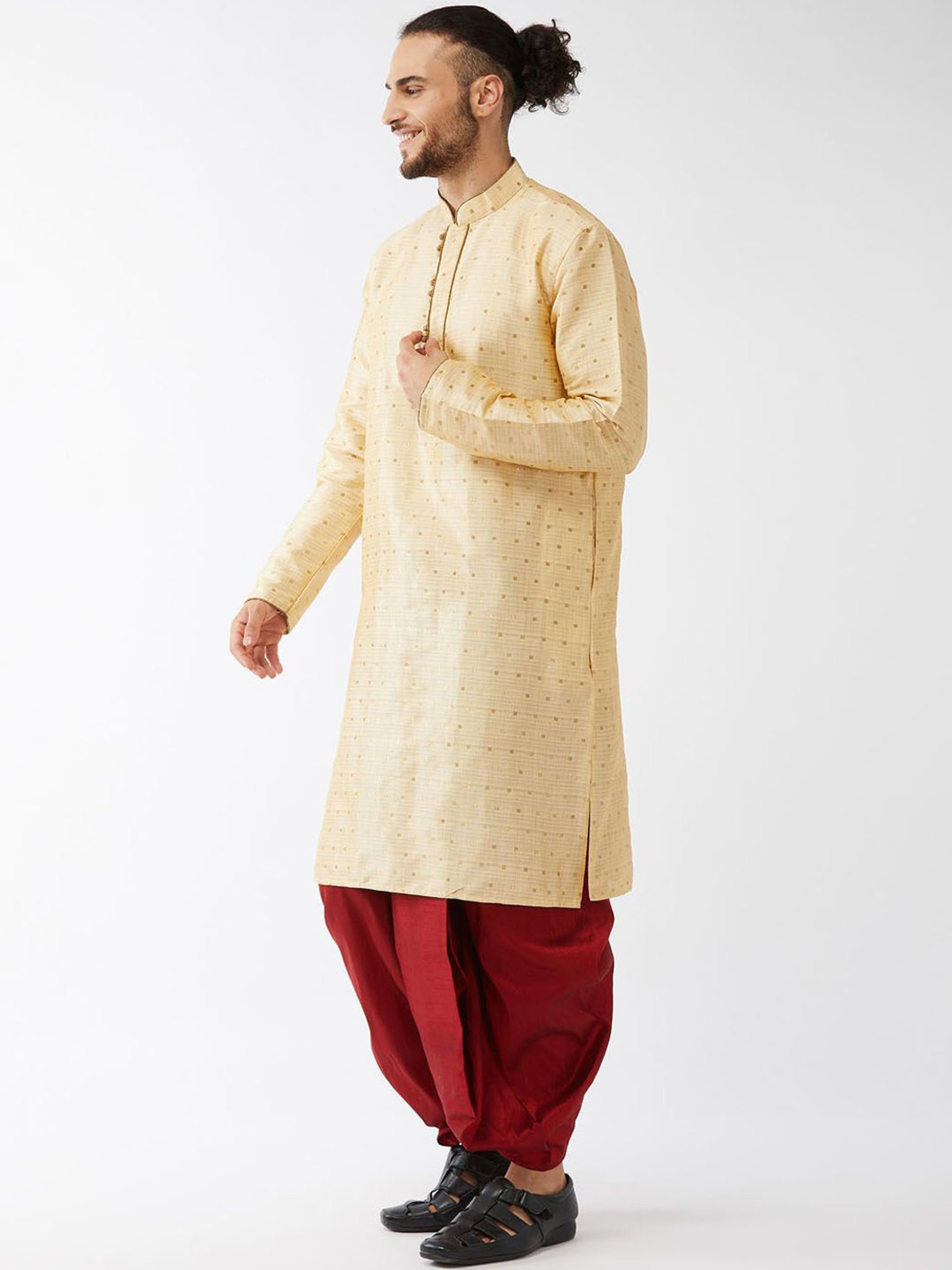 Vastramay White Cotton Straight Fit Embroidery Ethnic Suits