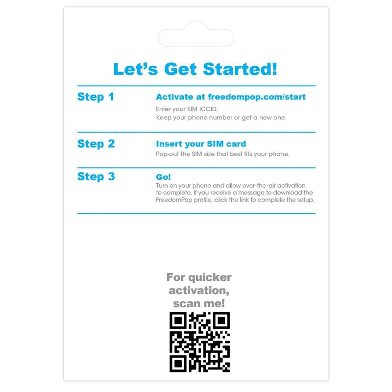 FreedomPop Voice SIM Kit Starter Kit