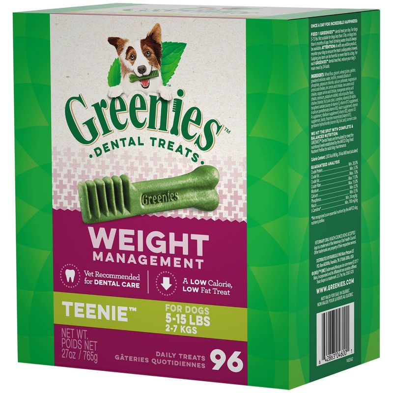 Greenies Weight Management Teenie Chicken Dental Dog Treats - 96ct