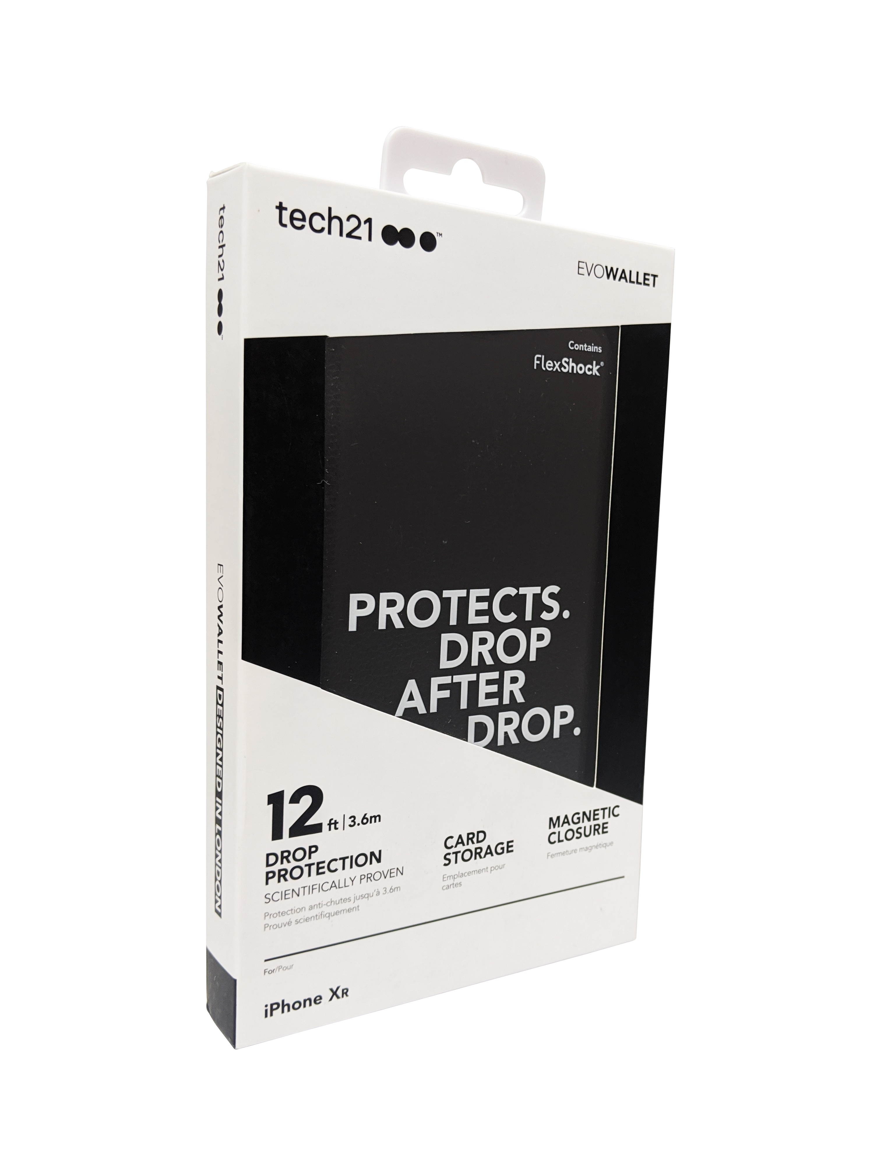 Tech21 Evo Wallet Case for Apple iPhone XR - Black
