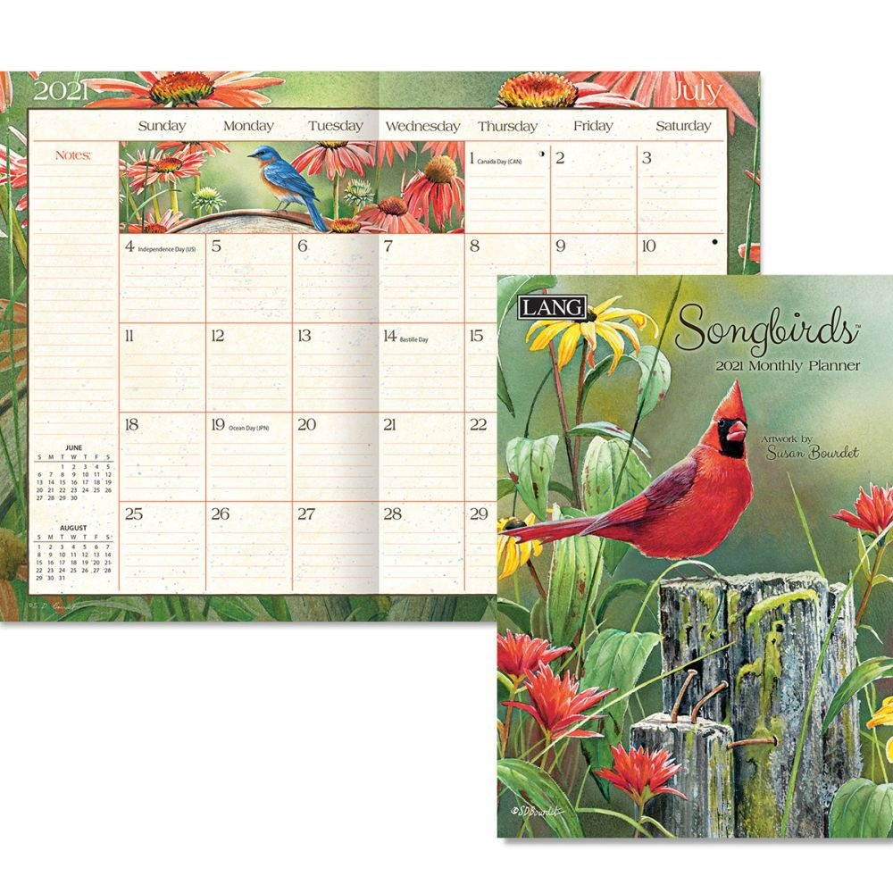 Lang Companies,  Songbirds Monthly Planner by Susan Bourdet 2021