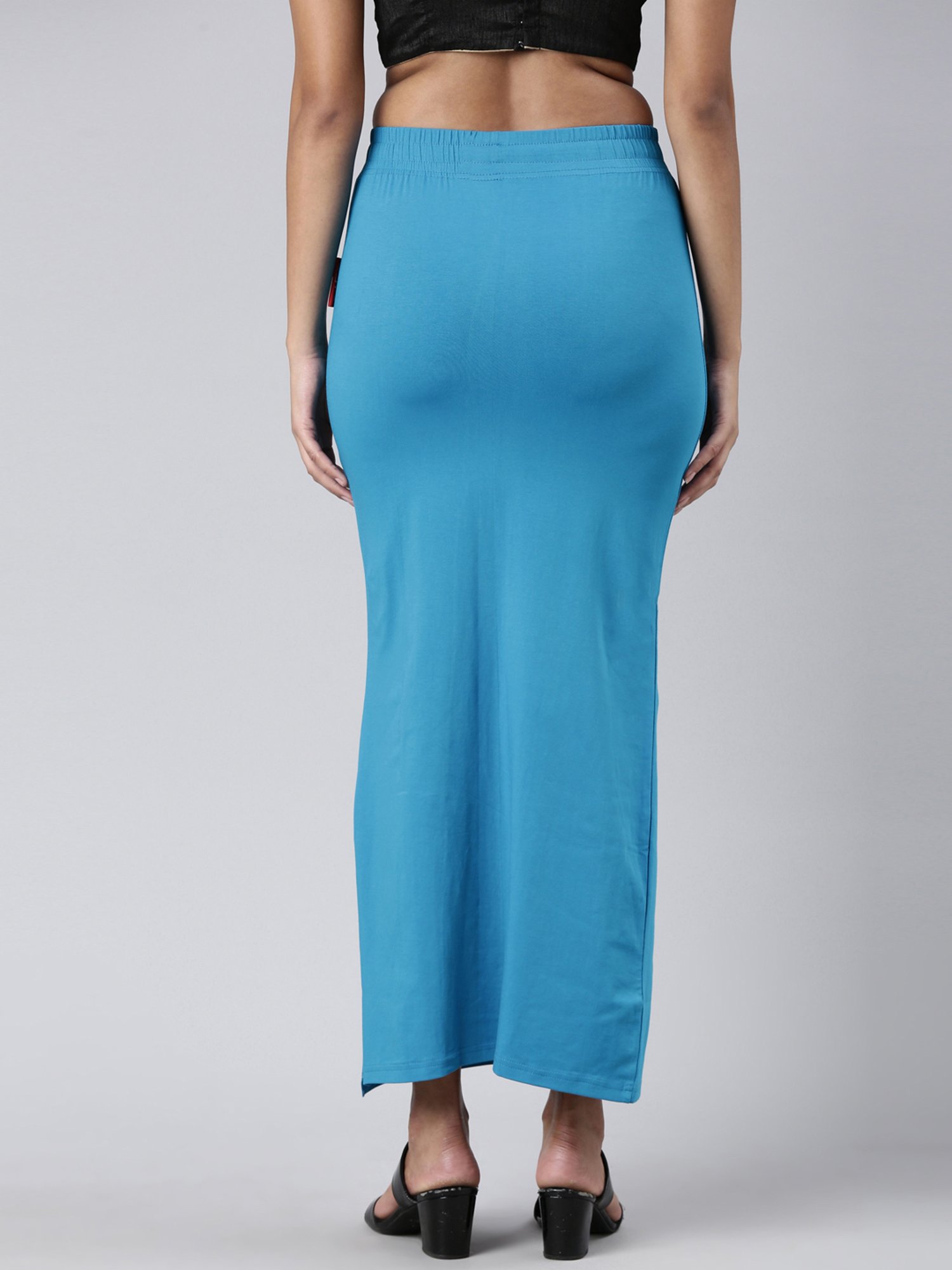 JCSS Blue Cotton Saree Shapewear